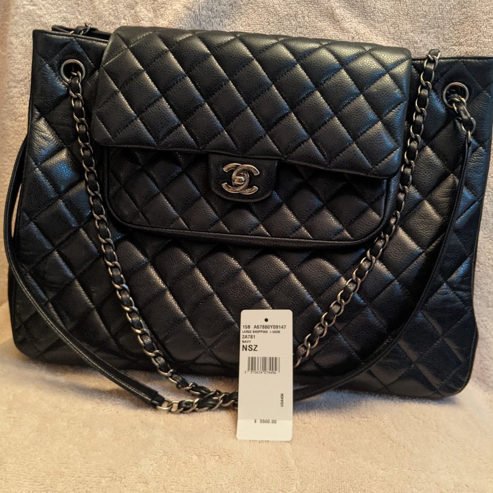 CHANEL LARGE SHOULDER SHOPPING BAG